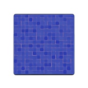 Blue Mosaic-Tile Flooring