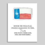 Know the Texas Pledge by Heart