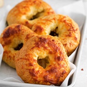 Gouda & Bacon Topped Bagel