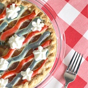 Patriotic Painted Apple Pie