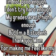 Grades Are Never Good Enough