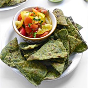 Spinach Tortilla Chips