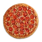 Pepperoni, Bacon, and Sausage Pizza