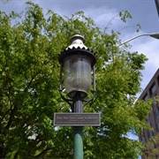 First Public Gas Street Lamp in America