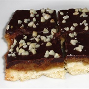 Vegan Millionaire Shortbread With Chopped Hazelnuts