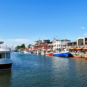 Alter Strom Canal, Warnemünde, Germany