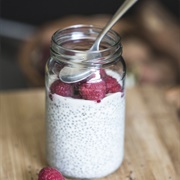 Chia Pudding With Raspberries
