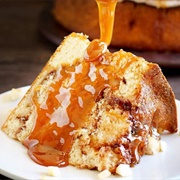 Apple Cinnamon Layer Cake With Gooey Caramel Drizzle