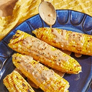 Grilled Corn With Peanut Sauce