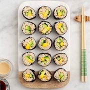 Avocado, Cucumber and Inari Skin Roll