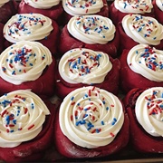 Patriotic Red Velvet Cake Mix Cinnamon Rolls
