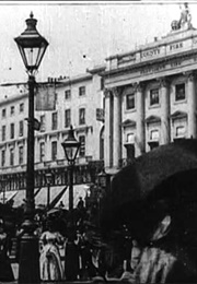 Leisurely Pedestrians, Open Topped Buses and Hansom Cabs With Trotting Horses (1890)