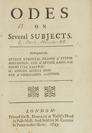 Odes on Several Subjects (Mark Akenside)