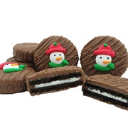 Philadelphia Candies Milk Chocolate Snowman Face Sandwich Cookies