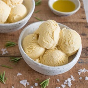Salted Rosemary and Olive Oil Ice Cream