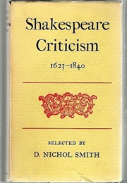 Shakespeare Criticism (D Nichol Smith)