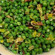 Peas With Leek and Pancetta