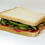 Ketchup and Spinach Toast