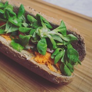 French Bread With Lettuce and Carrots