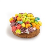 Trix Cereal Topped Cake Donut