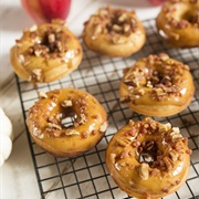 Apple Donuts With Maple, Bacon, Caramel Pecan Glaze
