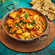Chickpea, Potato and Spinach Curry