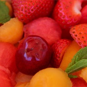 Watermelon Strawberry Apricot & Cherry Salad
