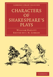 Characters of Shakespeares' Plays (William Hazlitt)