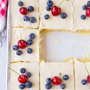 Red, White & Blue Lemon Texas Sheet Cake