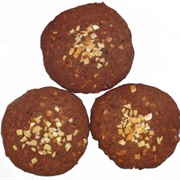 Vegan Chocolate Cookies With Chopped Almonds