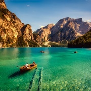 Braies Lake and the Dolomites