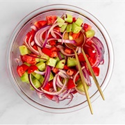 Marinated Cucumber, Tomato, and Onion Salad