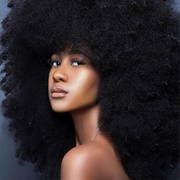 Big and Long Poofy Afro Hair