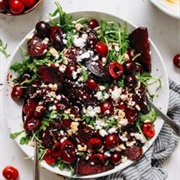 Roasted Beet and Cherry Salad