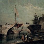 Kaprys Z Dwoma Mostami Na Kanale I Różnymi Postaciami (Florencja)