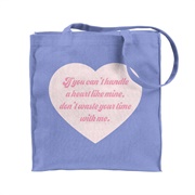 Handle Heart Tote Blue