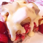 Pink Bread Pudding