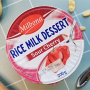 Rice Milk Dessert Sour Cherry
