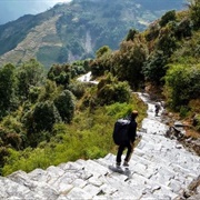 Stairs to Poon Hill, Nepal
