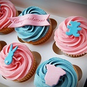 Blue Pink Cupcake