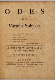 Odes on Various Subjects (Joseph Warton)