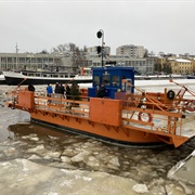 Föri Ferry Across the Aura River, Turku, Finland