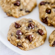 Banana Oatmeal Almond Chocolate Chips Cookies