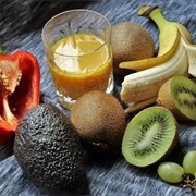 Avocado Peppers and Fruit Smoothie