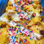 Birthday Bread Pudding