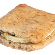 Veggie, Goat Cheese, and Egg White on Flatbread