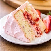Strawberry Funfetti Cake Strawberry Buttercream