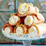Lemon and Almond Cannoli