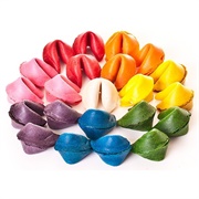 Rainbow Crescent Cookies