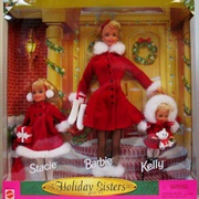 1999 Holiday Sisters Barbie Kelly Stacie